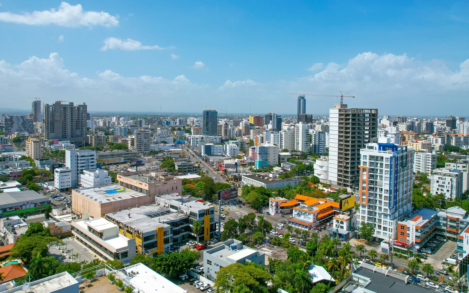 Aerial view of buildings in Santo Domingo, Dominican Republic; illustrative country context